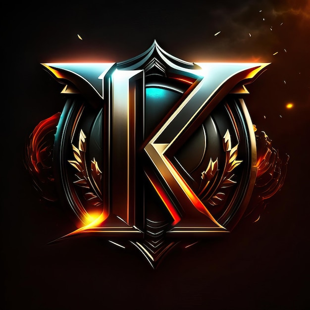 Logo letter K in gold