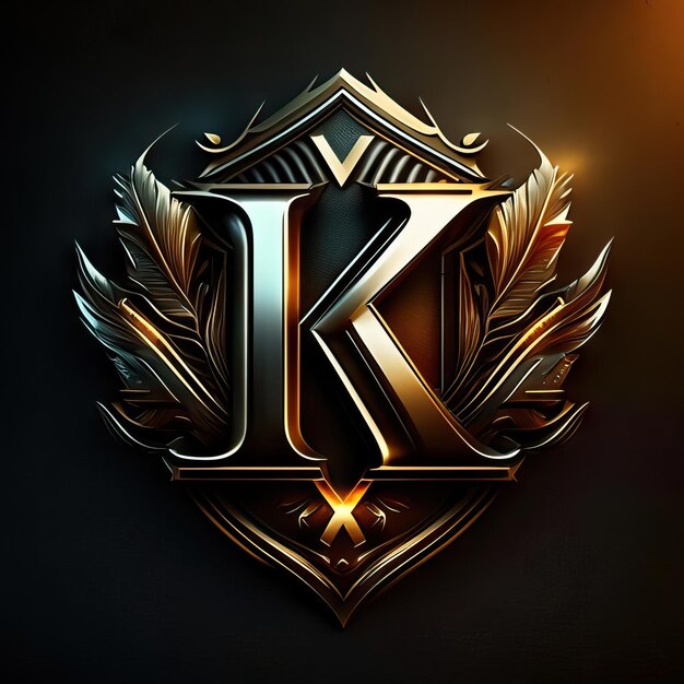 Logo letter K in gold