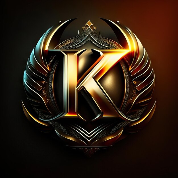 Logo letter K in gold