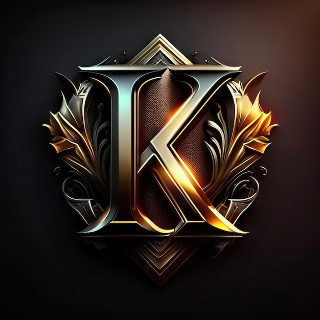 Logo letter K in gold