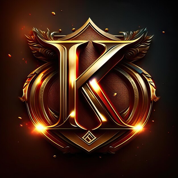 Logo letter K in gold