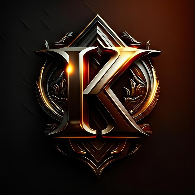 Logo letter K in gold