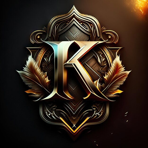 Logo letter K in gold