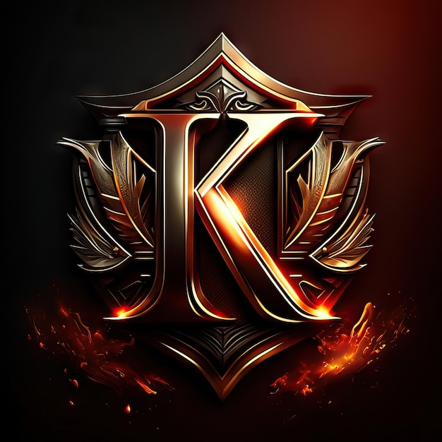 Logo letter K in gold