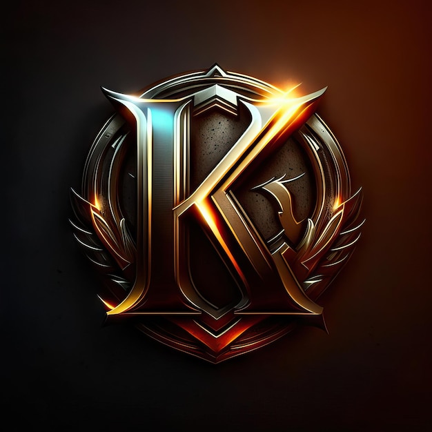 Logo letter K in gold