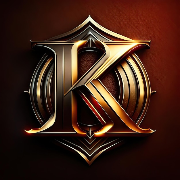 Logo letter K in gold