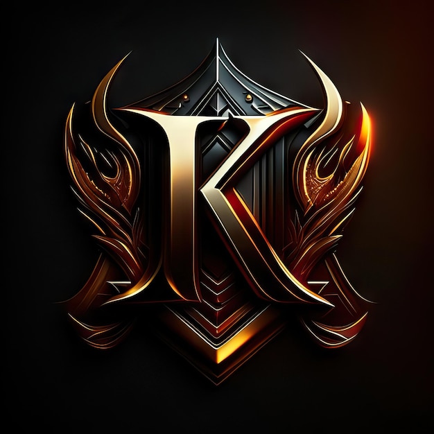 Logo letter K in gold