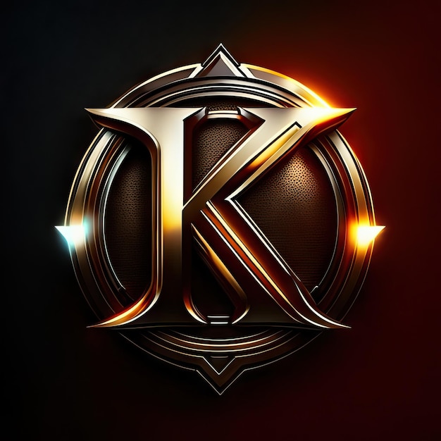 Logo letter K in gold