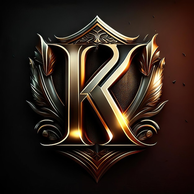 Logo letter K in gold