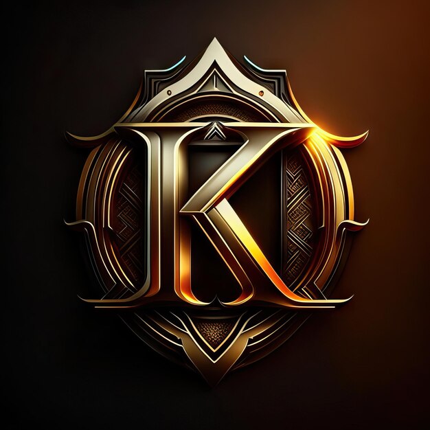 Logo letter K in gold