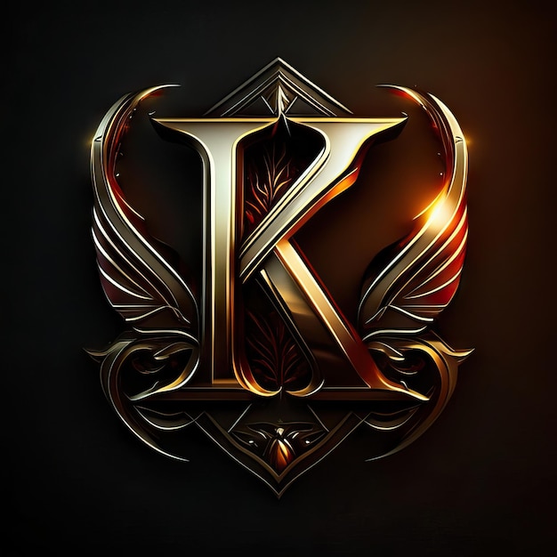 Logo letter K in gold