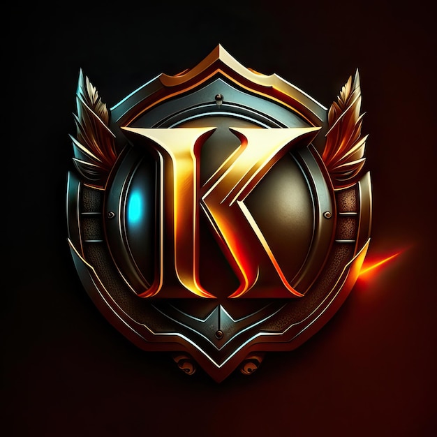 Фото Логотип с золотой буквой k