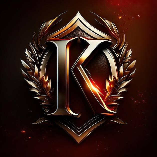 Foto logo letter k in goud