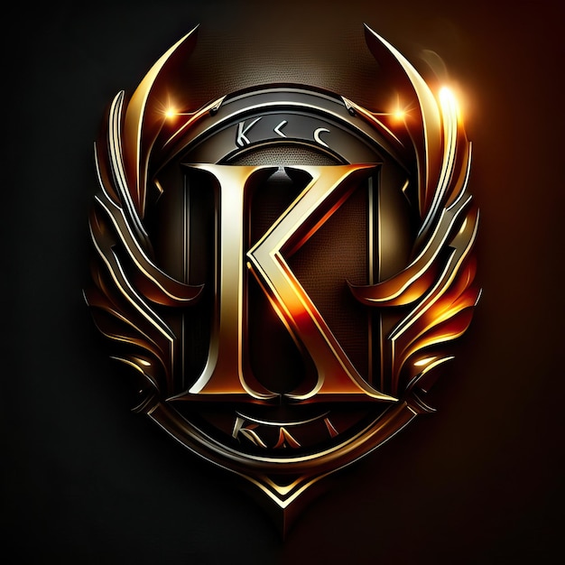 Logo letter K in goud