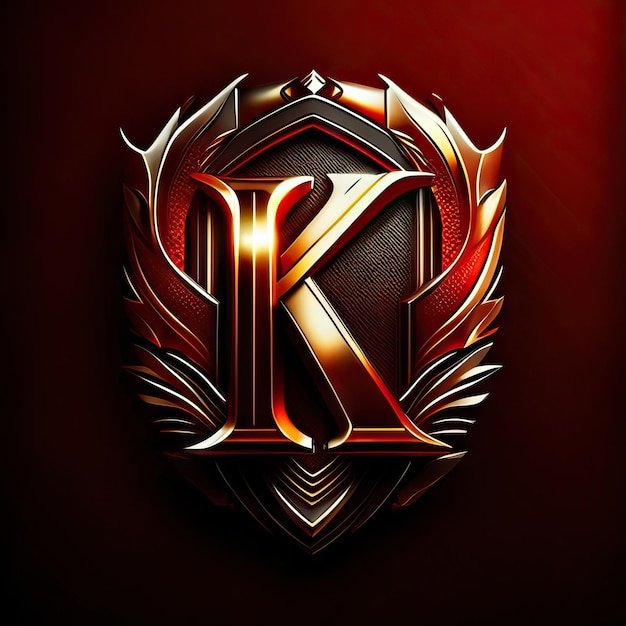 Logo letter K in goud