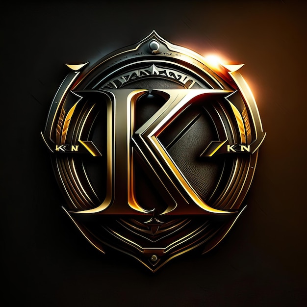 Logo letter K in goud