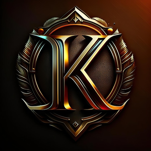 Logo letter K in goud