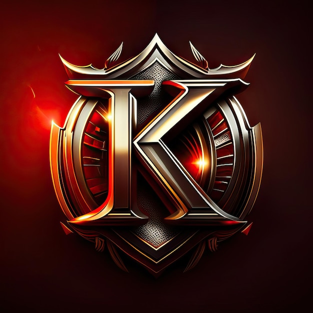 Logo letter K in goud