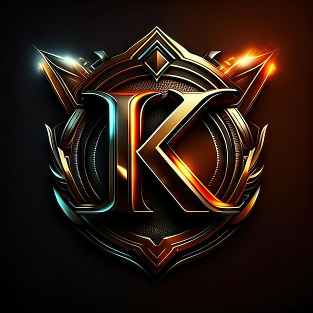 Logo letter K in goud