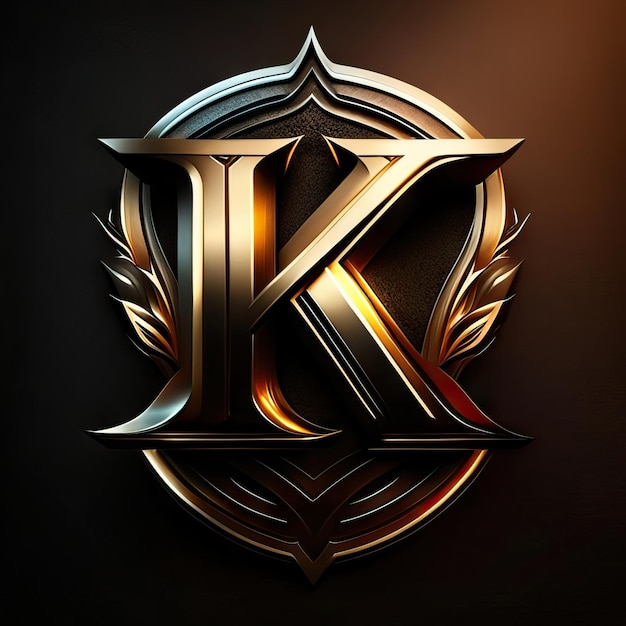 Foto logo letter k in goud