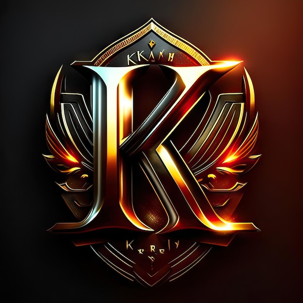 Logo letter K in goud