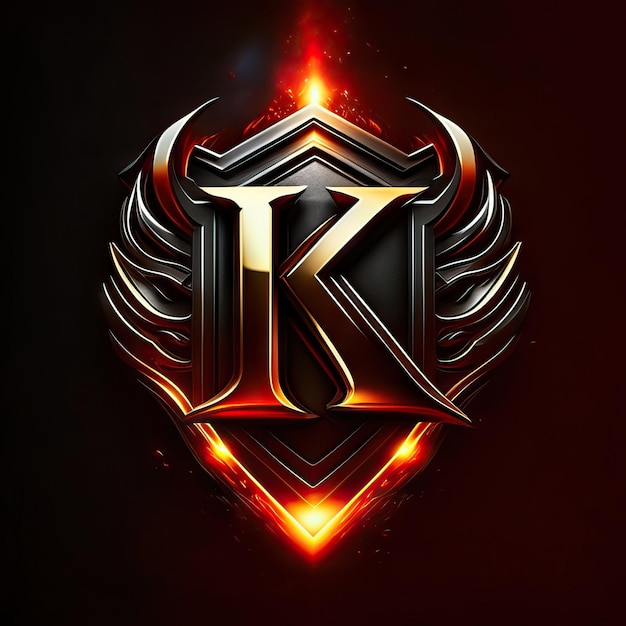 Logo letter K in goud