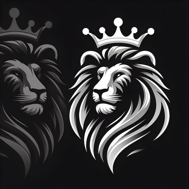 Logo of a lion with a silver crown