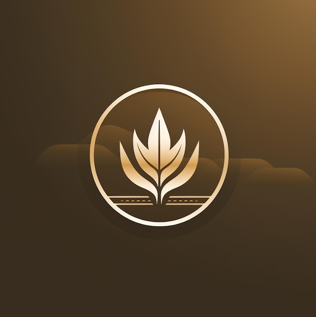 a logo for a lotus flower on a dark background.