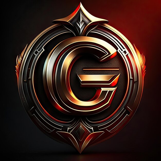 Foto logo met de letter g in gouden details