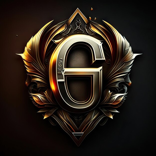 Foto logo met de letter g in gouden details