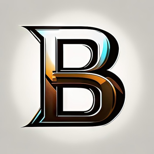 Logo met moderne letter B Generatieve AI