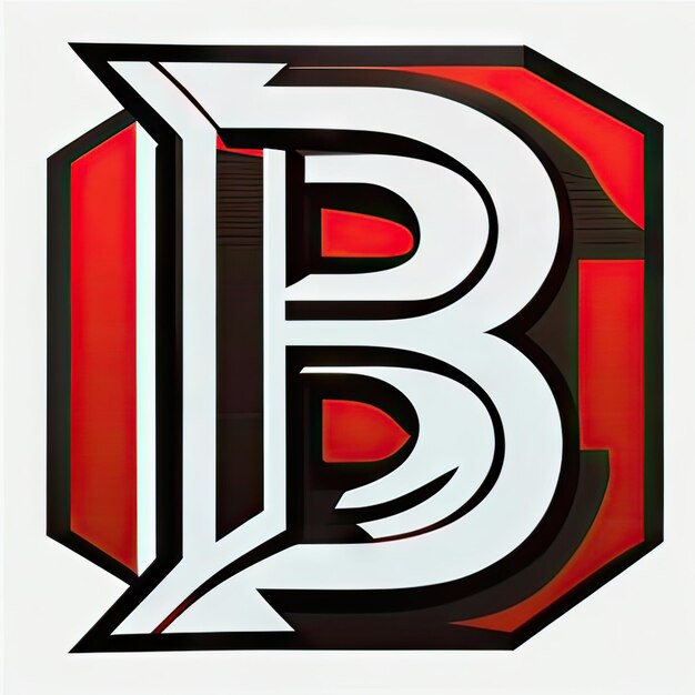 Foto logo met moderne letter b generatieve ai