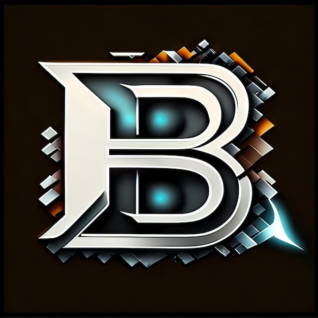 Foto logo met moderne letter b generatieve ai