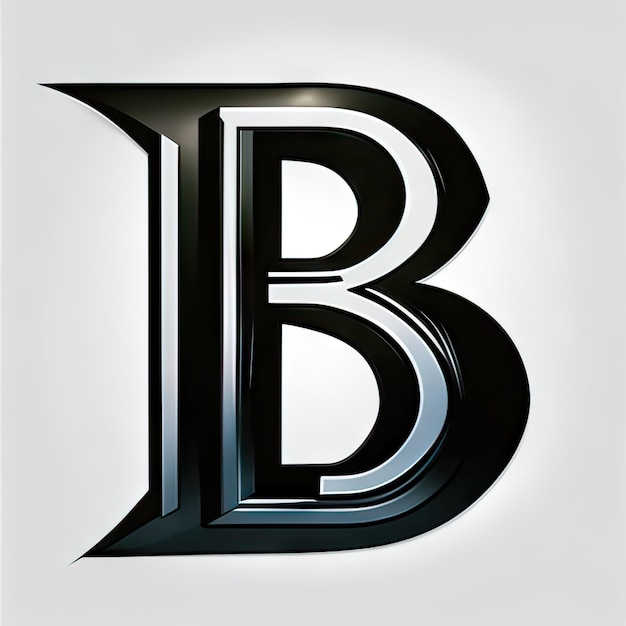 Foto logo met moderne letter b generatieve ai