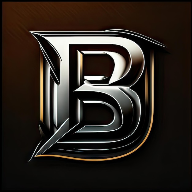 Logo met moderne letter B generatieve AI