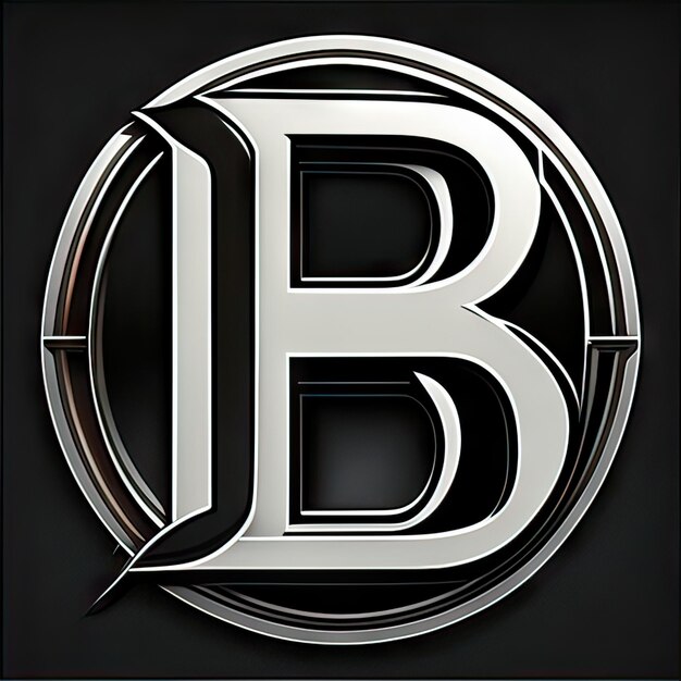 Foto logo met moderne letter b generatieve ai