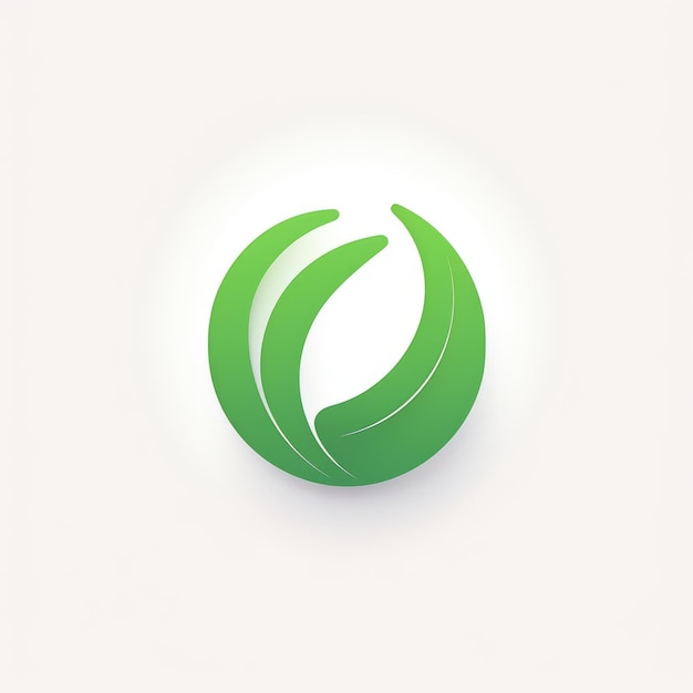 Logo for minimal app green object on white Beautiful illustration picture Generative AI