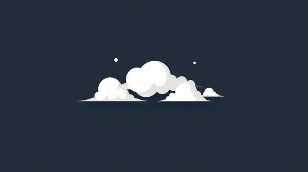 Photo logo of modern white cloud