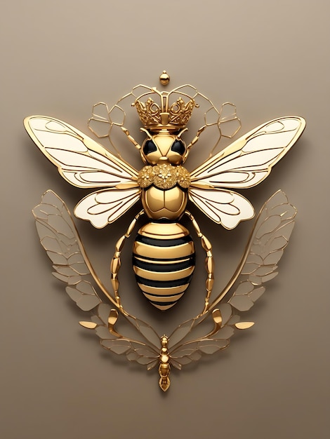 The logo presents a queen bee