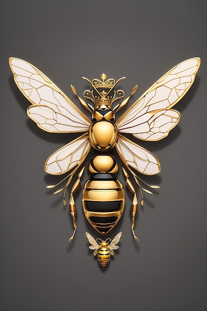 The logo presents a queen bee