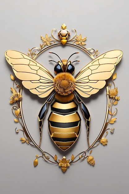 The logo presents a queen bee