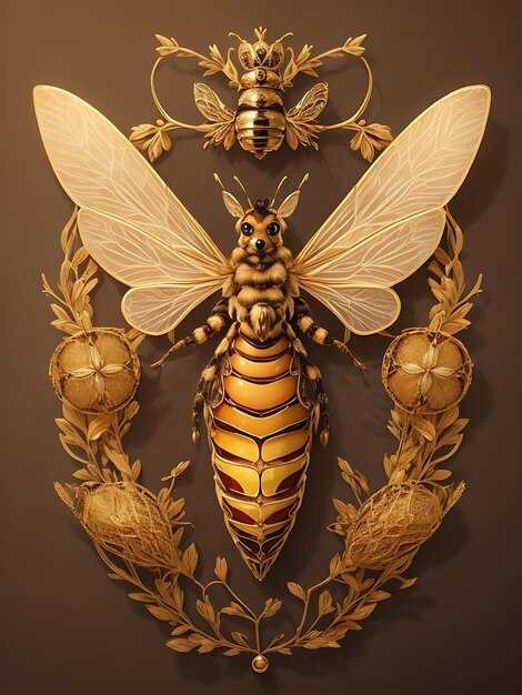 The logo presents a queen bee