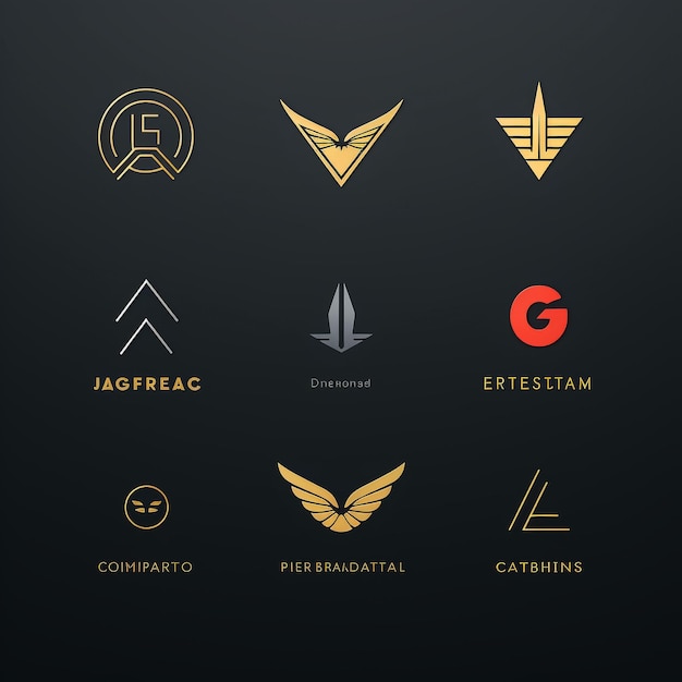 Фото Набор логотипов современная и креативная коллекция идей брендинга для бизнес-компании простые логотипы минималистский