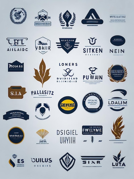 Foto logo set moderne en creatieve branding idee collectie voor zakelijke bedrijf eenvoudige logo's minimalistisch