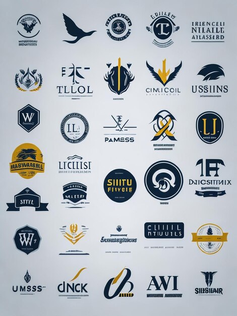 Logo set moderne en creatieve branding idee collectie voor zakelijke bedrijf eenvoudige logo's minimalistisch