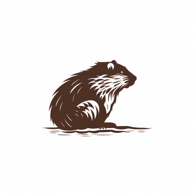 Logo Silhouettes Of A Beaver