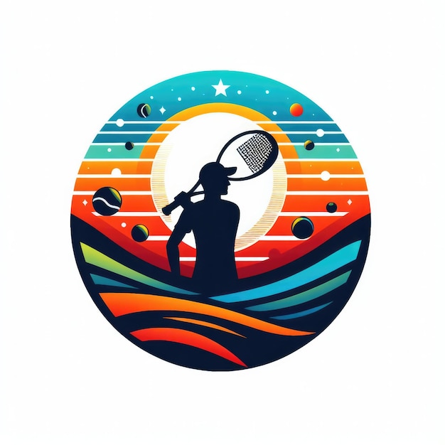 Logo sjabloon voor strandtennis