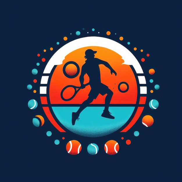 Logo sjabloon voor strandtennis