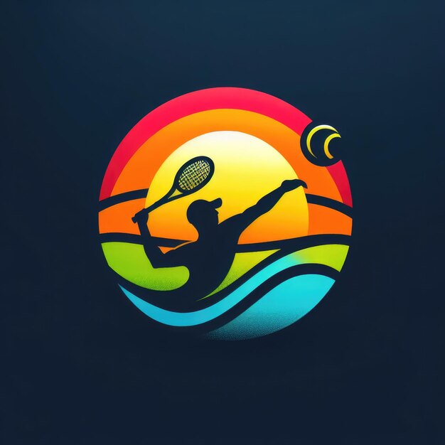 Logo sjabloon voor strandtennis