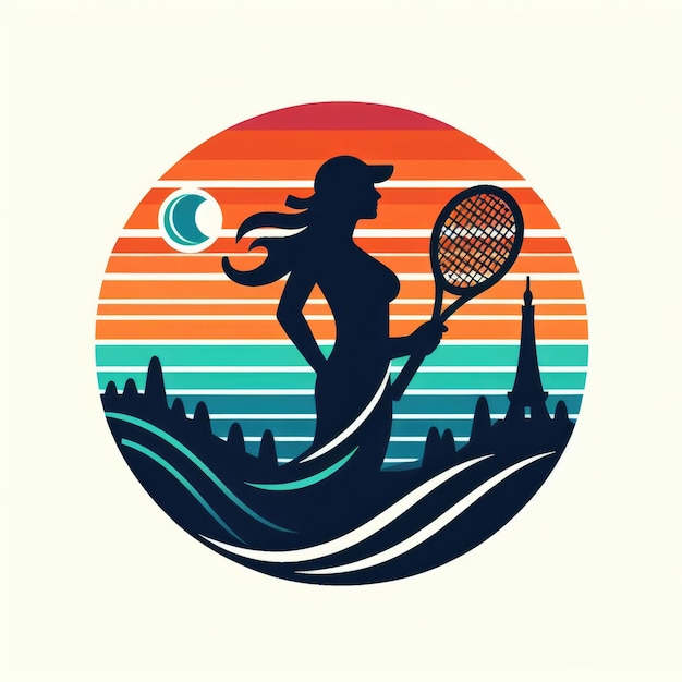 Foto logo sjabloon voor strandtennis